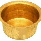 Kitchen Utensil Brass Hammered Bhagona 4 Liter Patila Topia Tope Pan and Pot