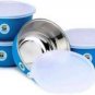 Bowls with LID (Capacity: 4 500 ml) Stainless Steel, Polypropylene Serving Bowl