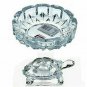 New Look Crystal Finish Wealth Sign Tortoise With Plate Statue Showpiece