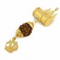 Rudraksh Gold Plated Shiva Om Inspired Mala Pendant Set For Men & Women