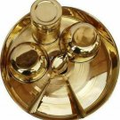 Nice look Pack of 6 Brass Dinner Set for sale