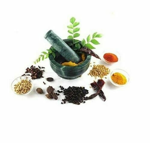 Green Marble Okhli Set Marble Mortar Pestle Set Spice Mixer Spice Grinder Set