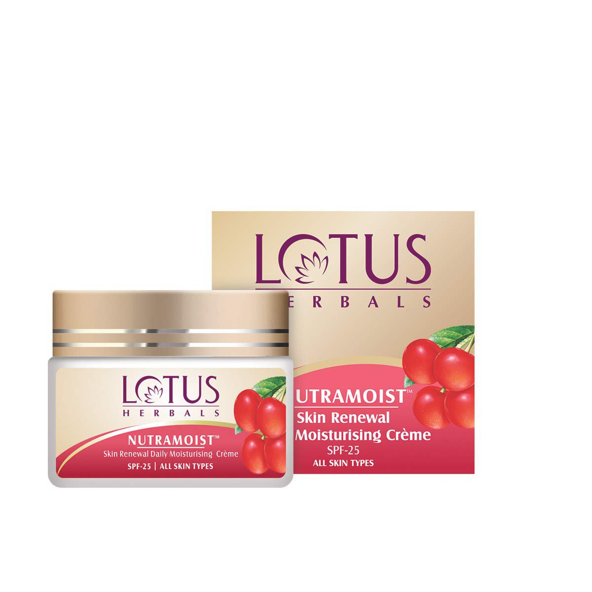 Lotus Herbals Nutramoist Skin Renewal Daily Moisturising Creme, SPF 25, 50g