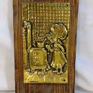 Wood Wall Plaque Metal Hook Key Hanging Storage Holly Hobbie? Stove Cook Decor