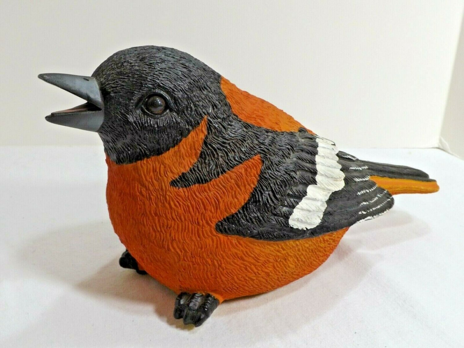 Michael Carr Oriole Chirper Motion Sensor Activated Baltimore Bird Figure Orange