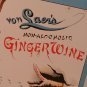 Von Laer's Ginger Wine 14x11 Wall Hanging Metal SIGN Advertising Druggist Monkey