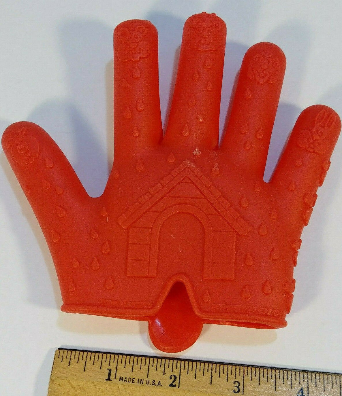 Play-Doh Hand Splatz Accessory Rubber Glove Shape Maker 1997 Vintage Hasbro RED