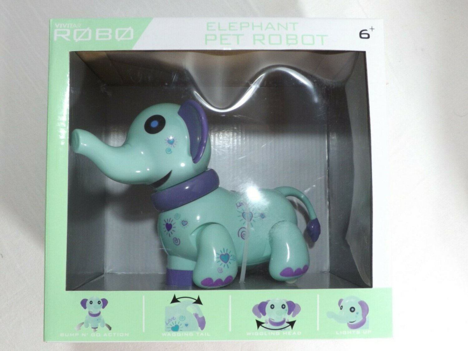 Vivitar Robo ELEPHANT PET ROBOT  2019 Bump n Go Dance Moves Sound Lights NEW