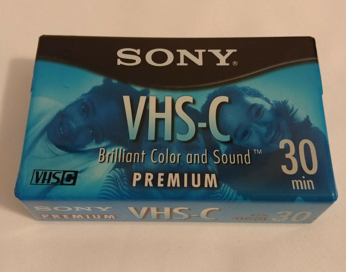 1 Sony VHS-C Premium Blank Camcorder Video Cassette Tape 30 Min TC-30VHGL SEALED