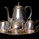 WM ROGERS Star and Eagle TEA SET (Silverplate)