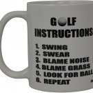 Best Funny Golf Coffee Mug Golf Instructions Novelty Cup Joke Great Gag Gift Idea For Office Work Ad