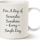 Funny Personalize Coffee Mug, Sarcastic Ray Of Sunshine, Best Mug for Lovers of Sarcasm Ceramic Cup