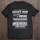 Tadostore I Am A Lucky Son I'm Raised By A Freaking Awesome Mom Tee Shirt