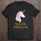 Tadostore Gold Unicorn Mom Shirt, Mom Of The Birthday Girl Tee Shirt