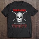 Tadostore Warning My Mom Is An Embalmer Mortician Skull Tee Shirt