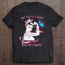 Tadostore My Mom's Fight Is My Fight Women Breast Cancer Awareness Tee Shirt