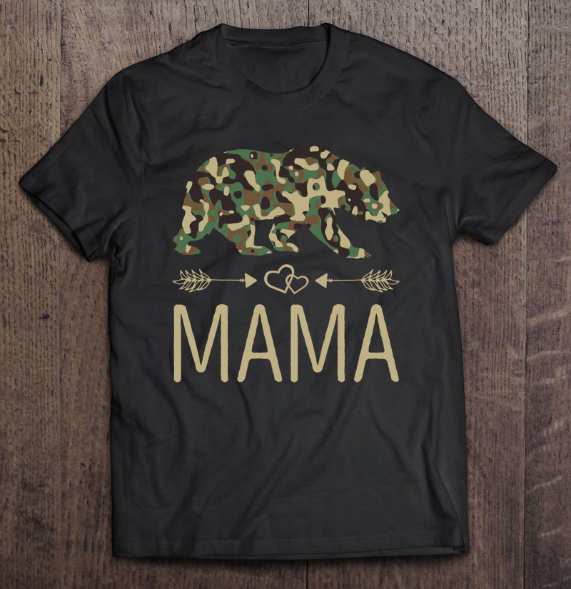 Tadostore Mama Bear Camo Mother's Day Tee Shirt