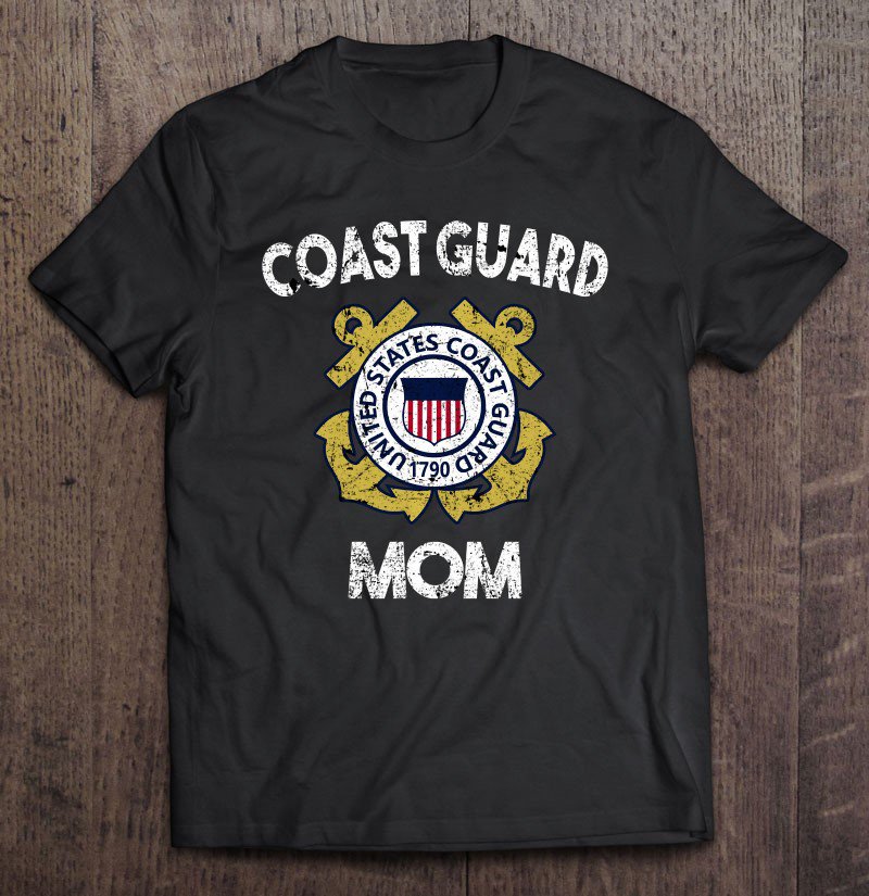 Tadostore Proud Us Coast Guard Mom Military Pride Pullover Tee Shirt