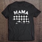 Tadostore Black And White Buffalo Plaid Mama Bear Christmas Pajama Tee Shirt