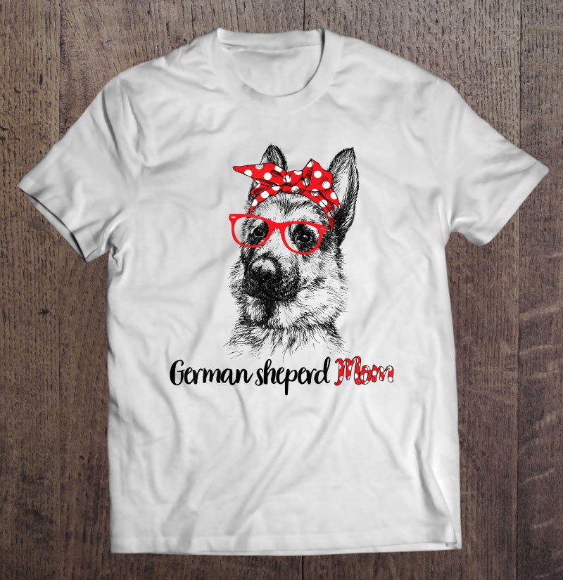 Tadostore German Shepherd Mom Happy Mother's Day Red Headband Gift Tee Shirt