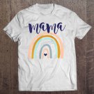 Tadostore Womens Gift For New Mom Of Baby Boy Girl Twins Mama Boho Rainbow Tee Shirt