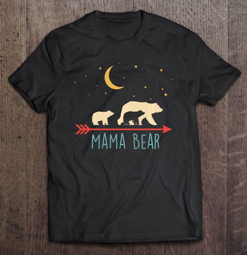 Tadostore Retro Mama Bear With 2 Cubs Tee Shirt