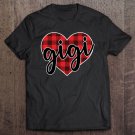 Tadostore Gigi Buffalo Plaid Heart Cozy Christmas Winter Pattern Tee Shirt
