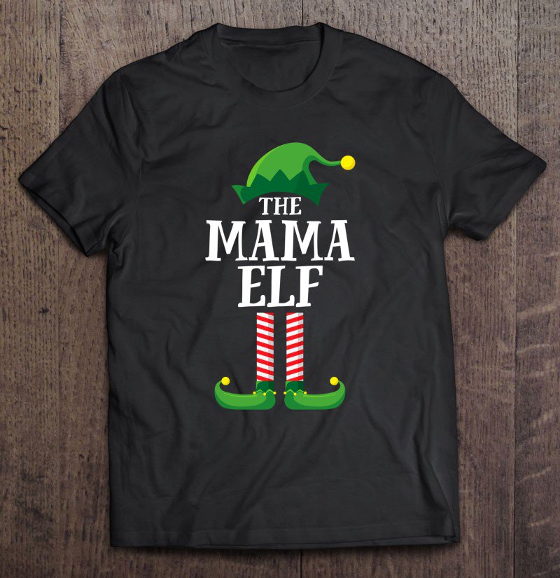 Tadostore Mama Elf Matching Family Group Christmas Party Pajama Tee Shirt