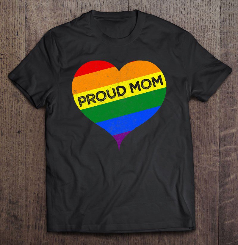 Tadostore Proud Mom Pride Shirt Gay Lgbt Day Month Parade Heart Tee Shirt