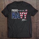 Tadostore Us Flag Proud Navy Mom Zip Tee Shirt