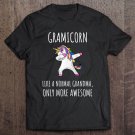 Tadostore Womens Gramicorn Like A Grandma Only Awesome Dabbing Unicorn Gift Tank Top Tee Shirt