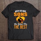 Tadostore When God Made Sons He Gave Me The Best Mom And Son Silhouette Sunset Tee Shirt
