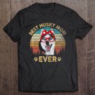Tadostore Womens Retro Vintage Best Husky Mom Ever Shirt Mothers Day Gift Tee Shirt