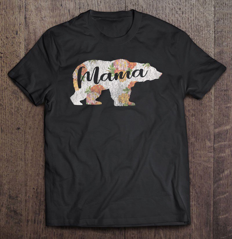 Tadostore Mama Bear Shirt Mom Life - Floral Retro Top Gift Boho Outfit Tee Shirt