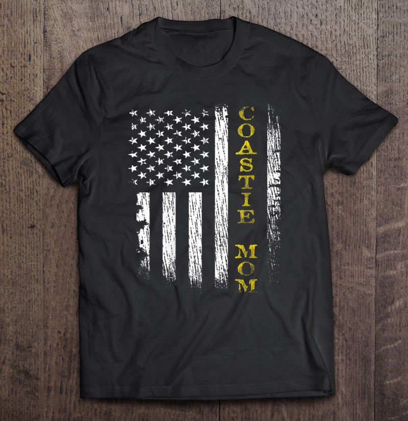 Tadostore Womens U.S. Coast Guard Uscg Coastie Mom Flag Tee Shirt