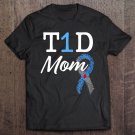 Tadostore T1d Mom Sweater Type 1 Diabetes Womens Ribbon Tee Shirt