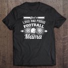 Tadostore Womens Cute Loud Proud Football Mom Team Spirit Sports School Shirt Tee Shirt
