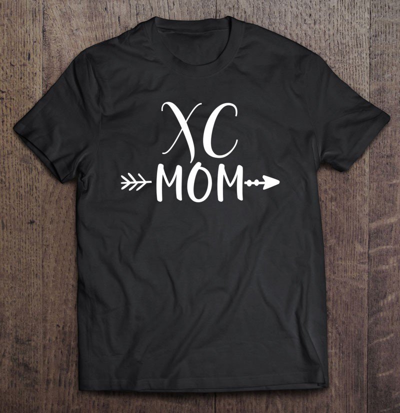 Tadostore Xc Mom & Arrow In White Text Runner Gift Acn075b Tee Shirt