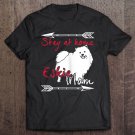 Tadostore Womens Stay At Home Eskie Mom Funny American Eskimo Dog Gif Tee Shirt