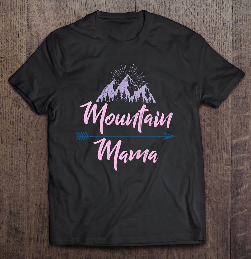 Tadostore Vintage Distressed Pastel Mountain Mama Tee Shirt