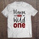 Tadostore Mama Of The Wild One Buffalo Plaid Lumberjack 1St Birthday Raglan Baseball Tee Tee Shirt