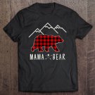 Tadostore Womens Mama Bear Gift - Buffalo Plaid Mama Bear Tee Shirt