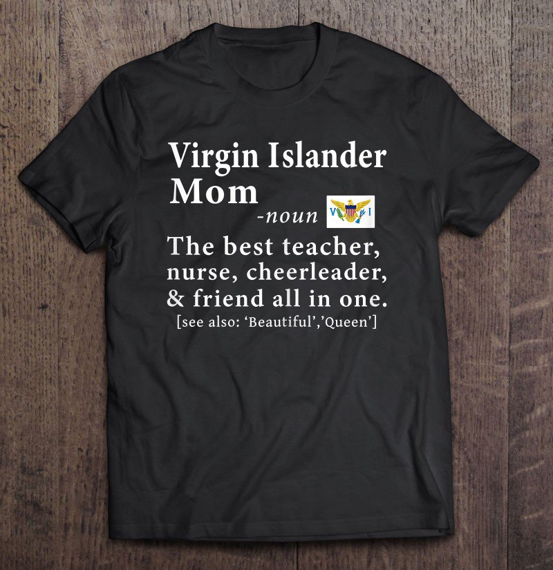 Tadostore Womens Virgin Islander Mom Definition Tee Us Virgin Islands Flag Tee Shirt