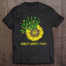 Tadostore World's Dopest Mom Sunflower Weed 420 Canabis Tee Shirt