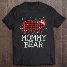 Tadostore Womens Mommy Bear Red Plaid Christmas Pajama Family Gift Tee Shirt