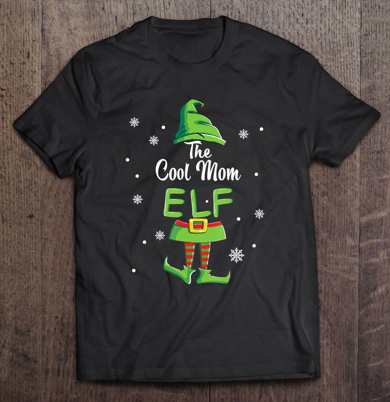 Tadostore Cool Mom Elf Matching Family Group Christmas Pajama Tee Shirt