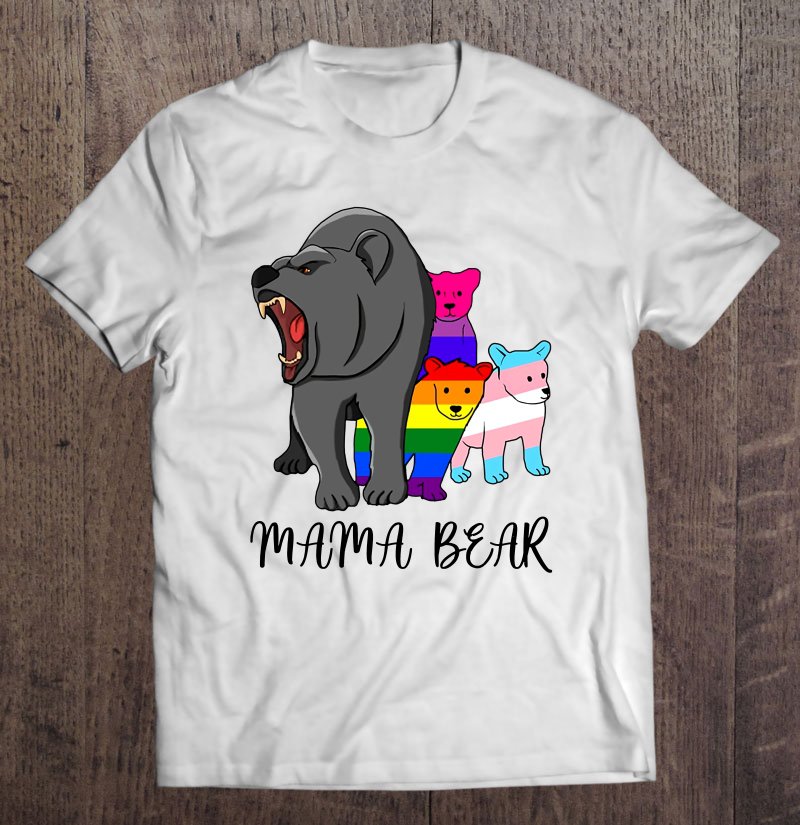 Tadostore Mama Bear Rainbow Bear LGBT Pride Tee Shirt