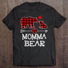 Tadostore Momma Bear Christmas Pajama Red Plaid Buffalo Family Gift Tee Shirt