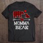 Tadostore Momma Bear Christmas Pajama Red Plaid Buffalo Family Gift Tee Shirt
