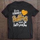 Tadostore Womens Busy Raising Ballers And Ballerinas Mom Of Both Tee Shirt